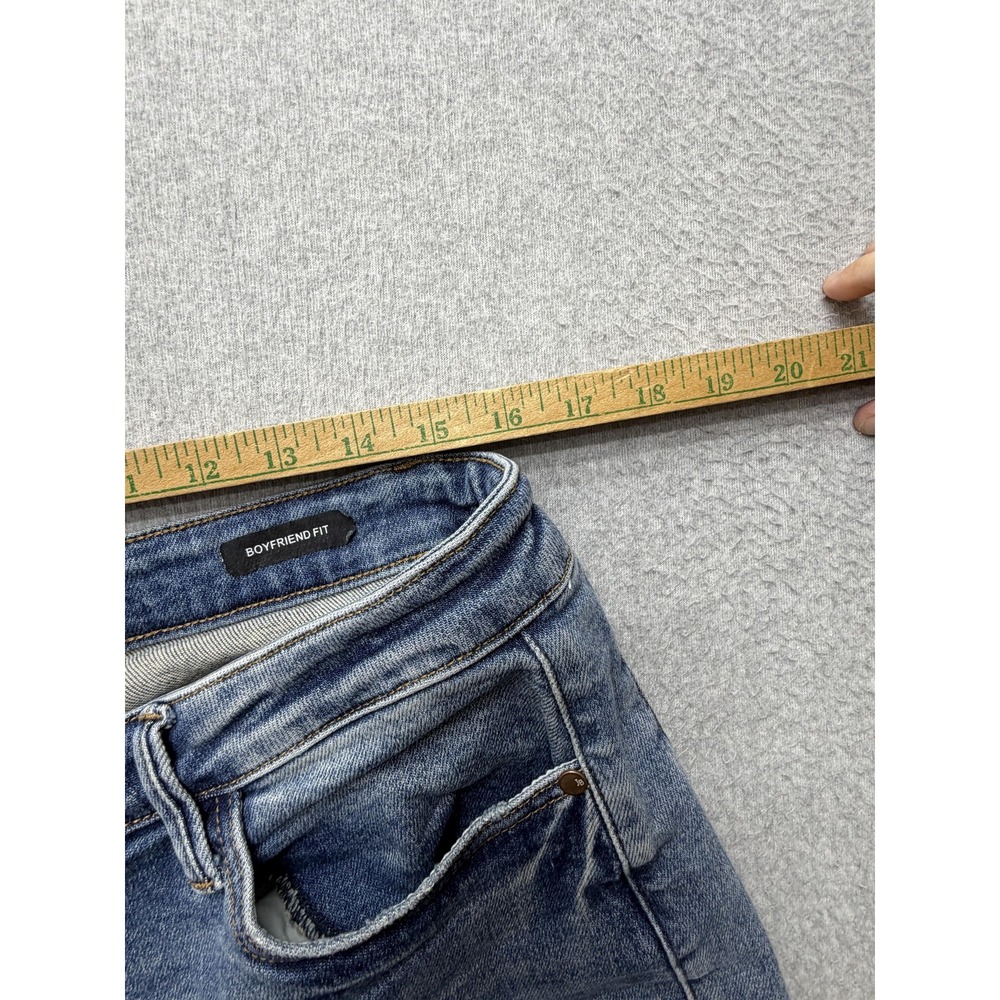 Judy Blue Boyfriend Jeans Womens 15/32 Blue Medium Wash Mid Rise Stretch Denim - Picture 5 of 11